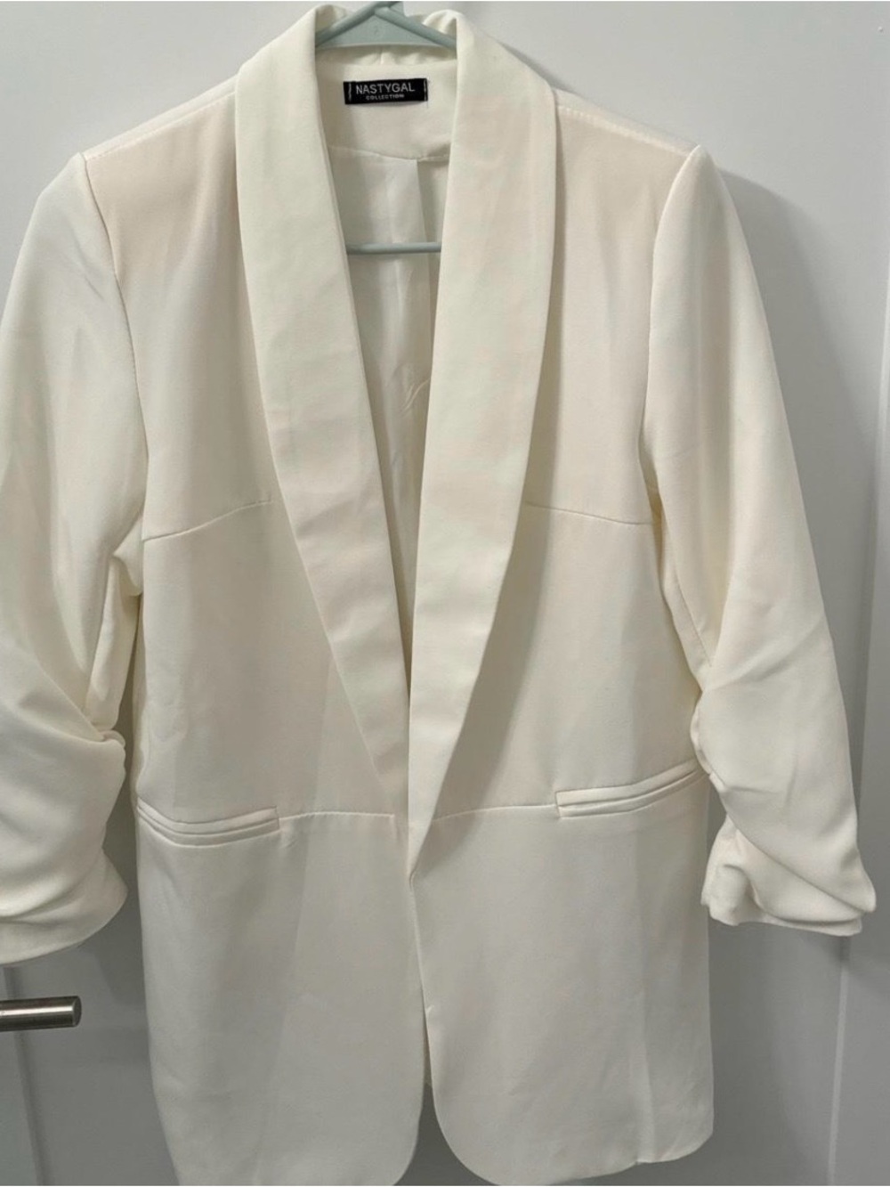 Nasty Gal white Open Blazer